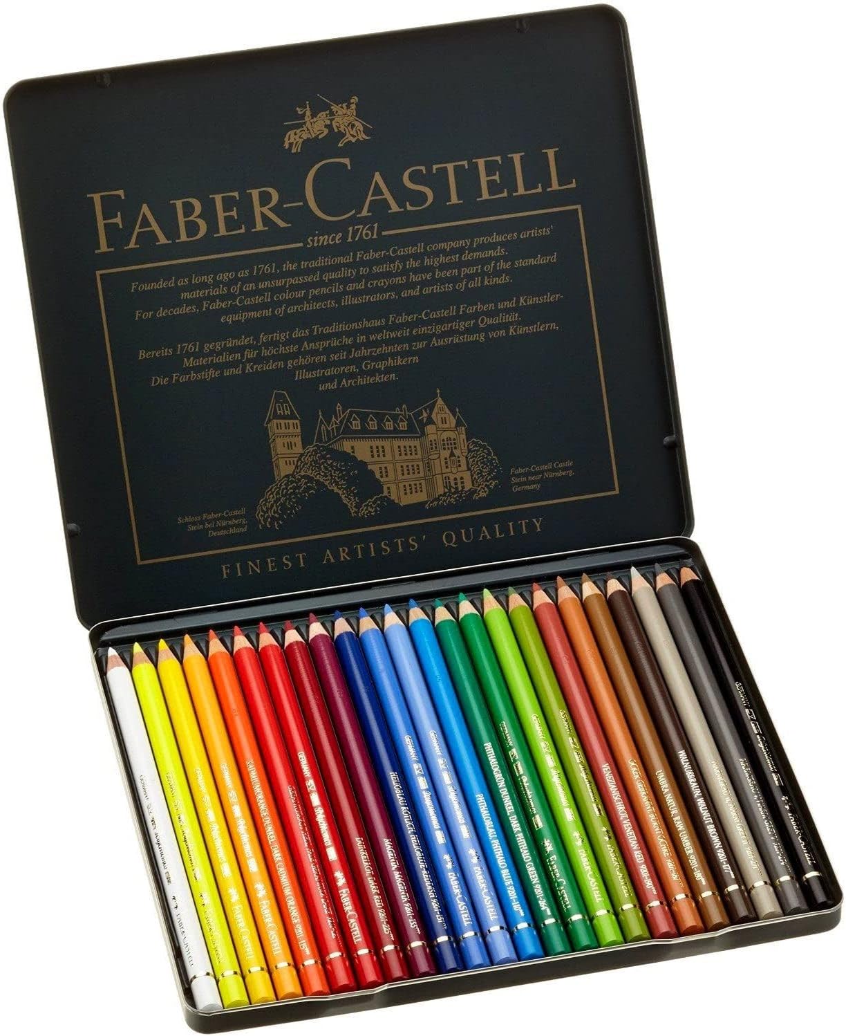 FABER-CASTELL - Pastelli Polychromos Confezione Da 24 Pz