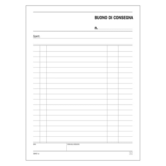 BUONI CONSEGNA A5 16457 - Duplice Copia