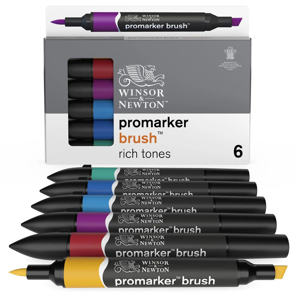 WINSOR & NEWTON PROMARKER BRUSH - Rich Tones 6 Pz