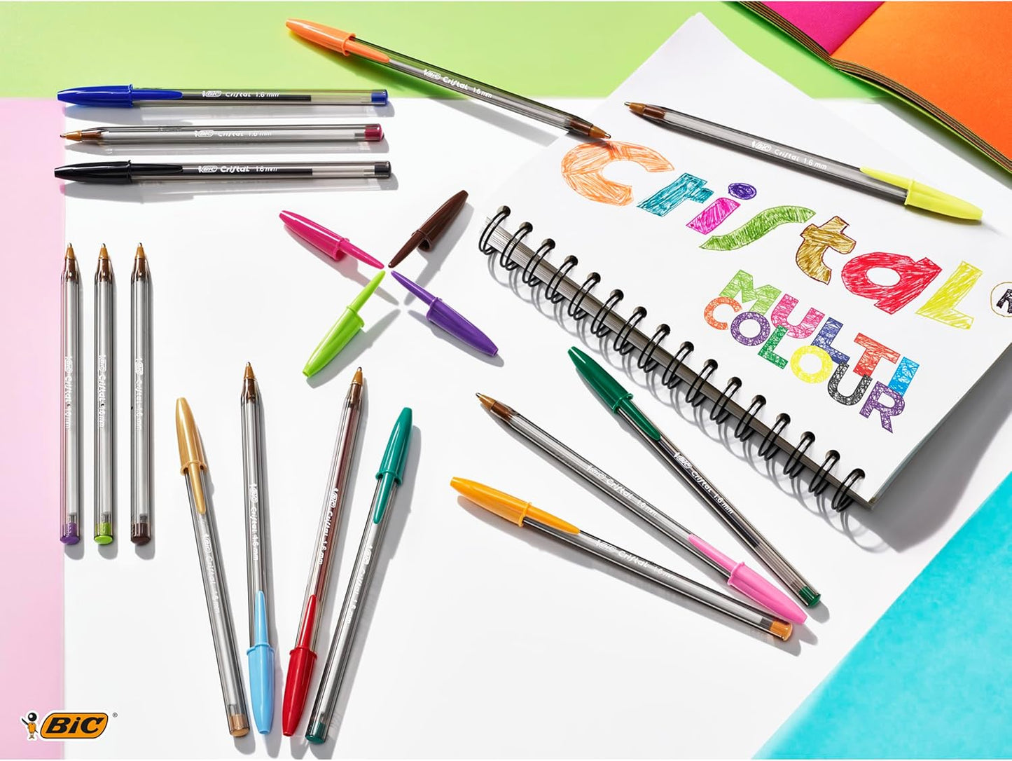 PENNA BIC CRISTAL 1.6mm - Confezione Da 5 Pz