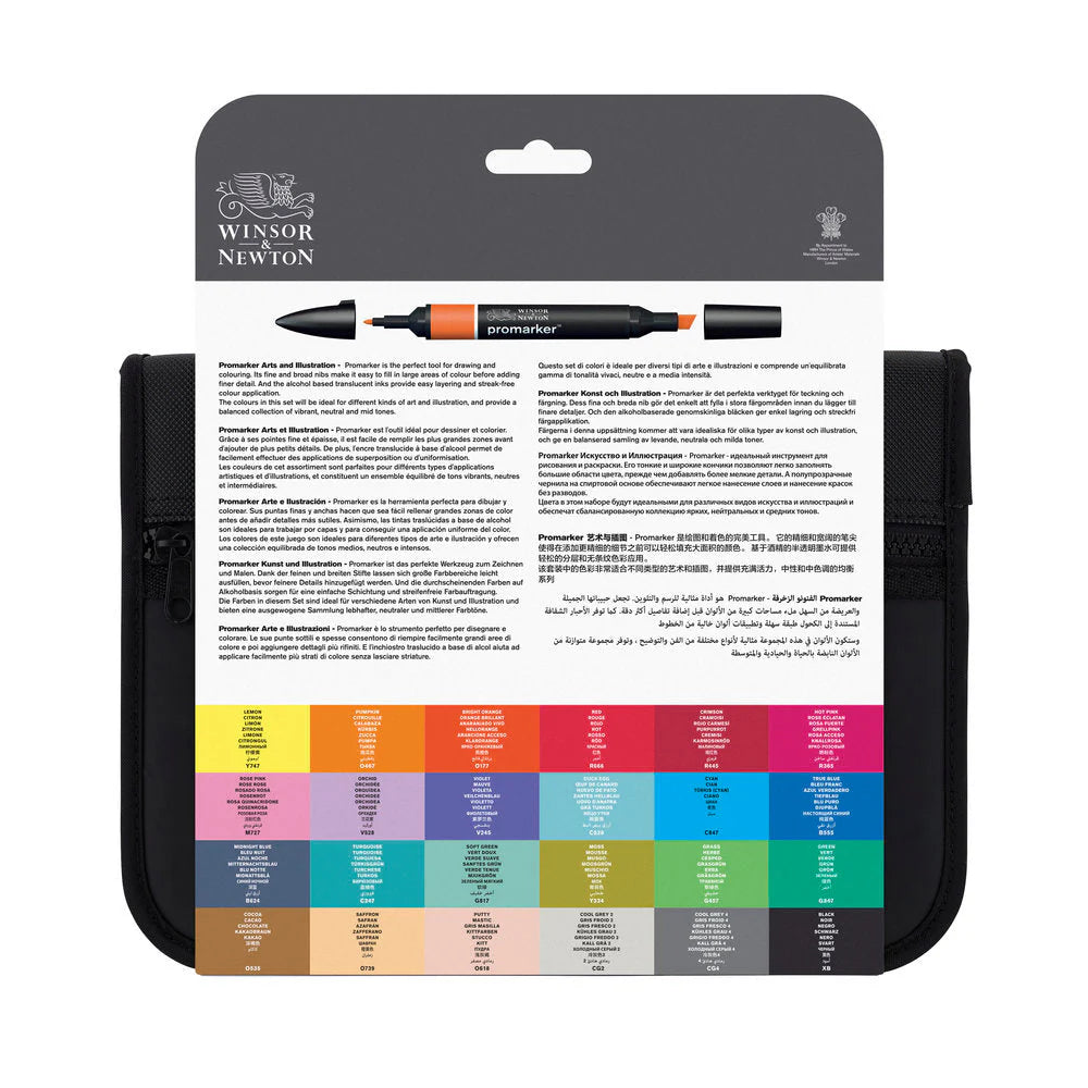 WINSOR & NEWTON PROMARKER - Arts and Illustration 24+1 Pz