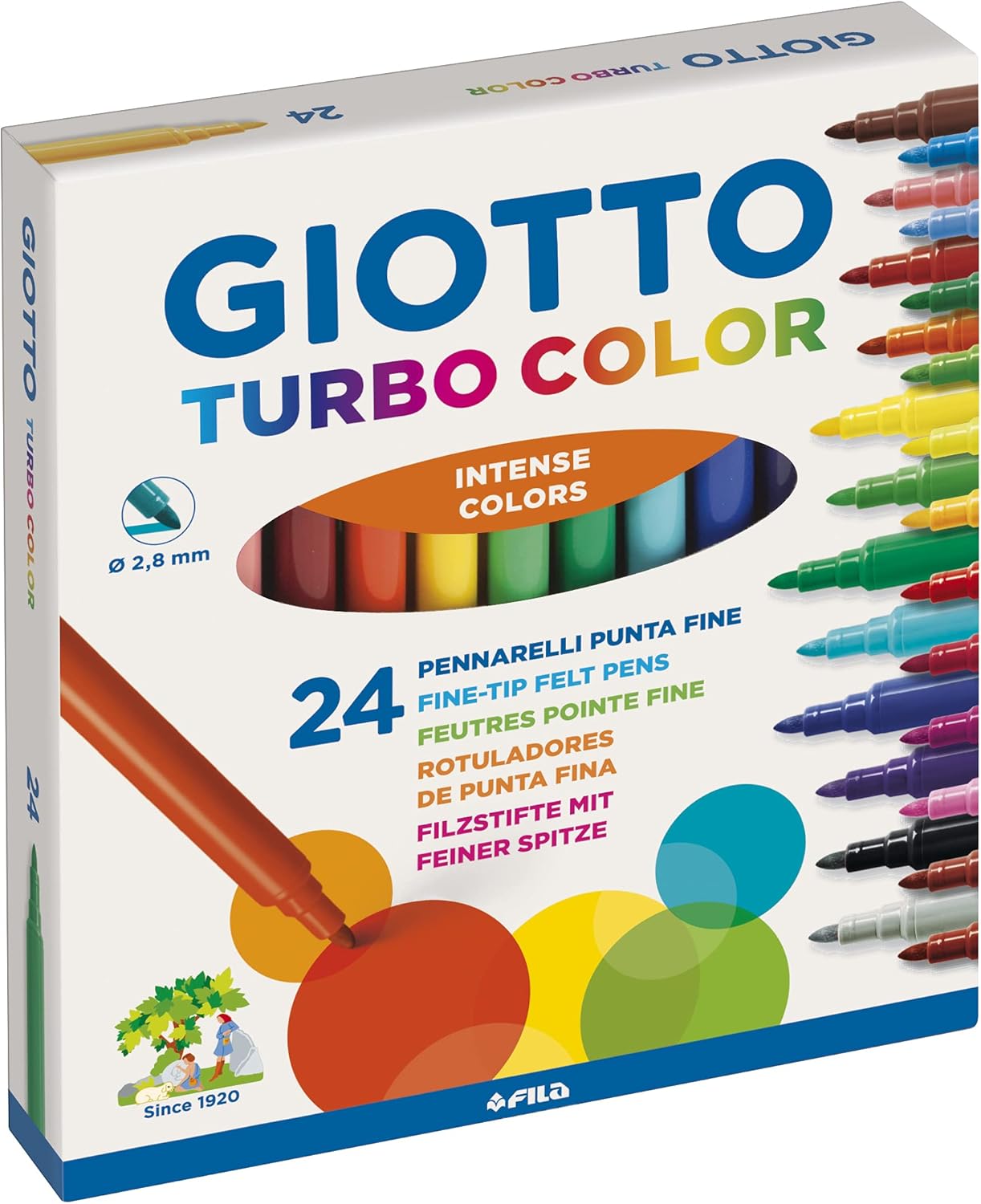 PENNARELLI GIOTTO TURBO COLOR - Confezione Da 24 Colori