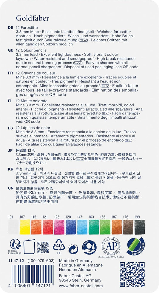 FABER-CASTELL - Pastelli Confezione Da 12 Pz