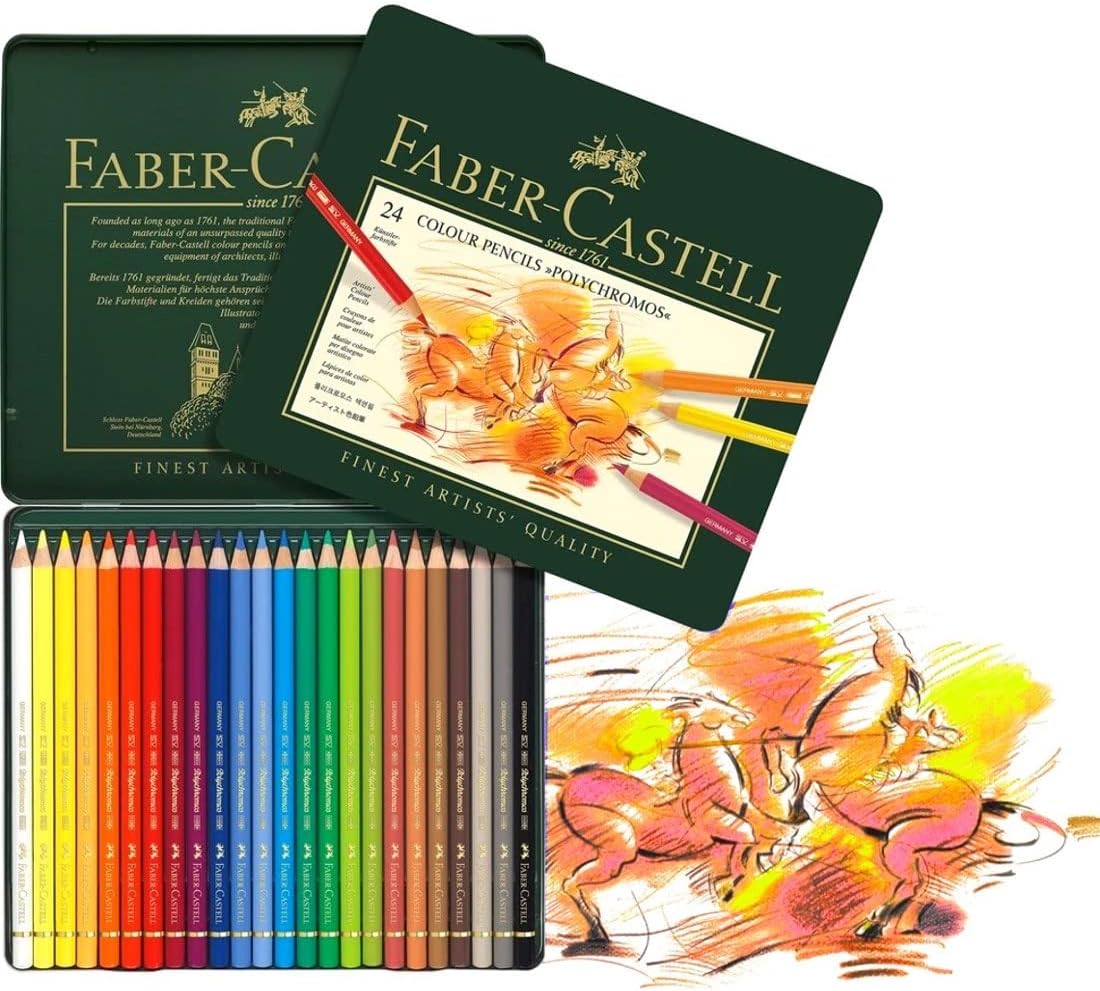 FABER-CASTELL - Pastelli Polychromos Confezione Da 24 Pz