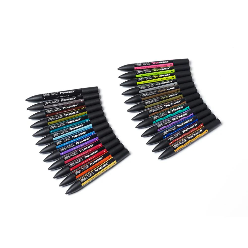 WINSOR & NEWTON MIXED MARKER SET - 24+1 Pz