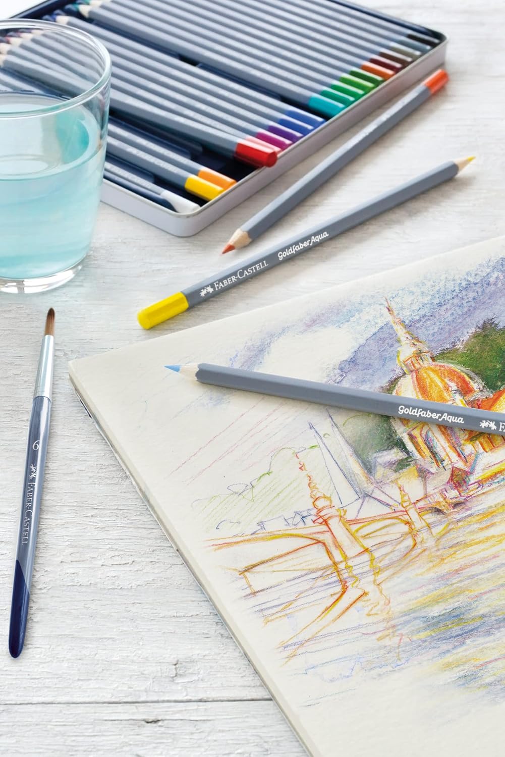 FABER-CASTELL - Pastelli Acquerellabili Confezione Da 24 Pz