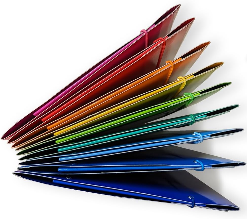 CARTELLINA CON ELASTICO A4 - Confezione Da 5 Pz Colori Assortiti