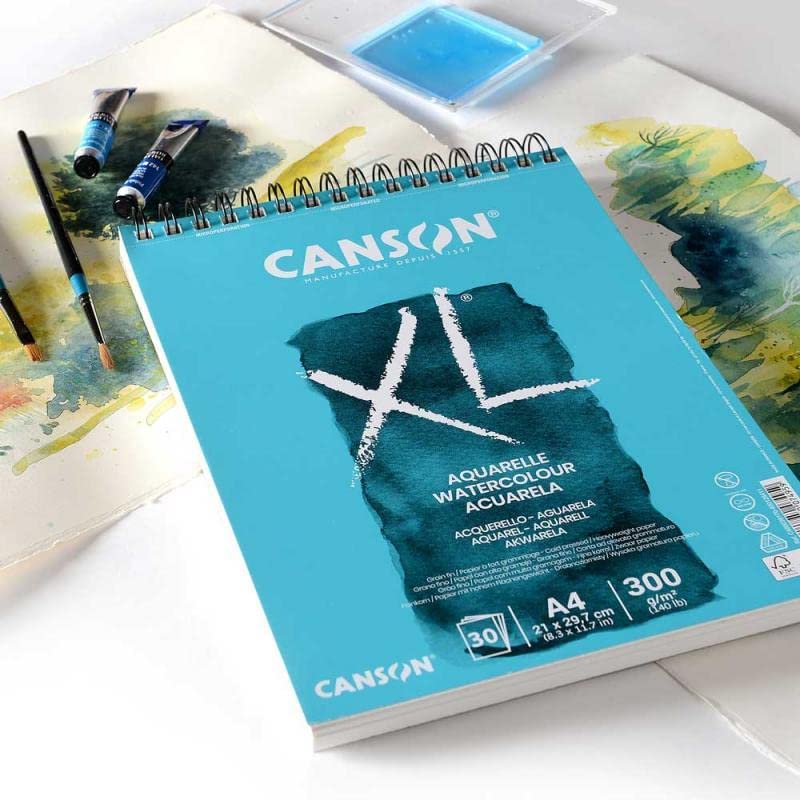 ALBUM SPIRALATO CANSON XL - 300gr Watercolour 21x29,7 Grana Fine
