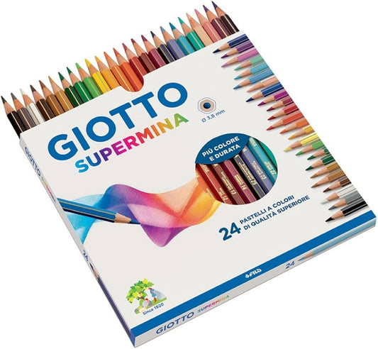 PASTELLI GIOTTO SUPERMINA - Confezione Da 24 Pz