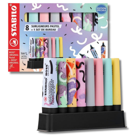 STABILO BOSS ORIGINAL PASTEL Desk Set - 4 Pastel & 4 by Ju Schnee