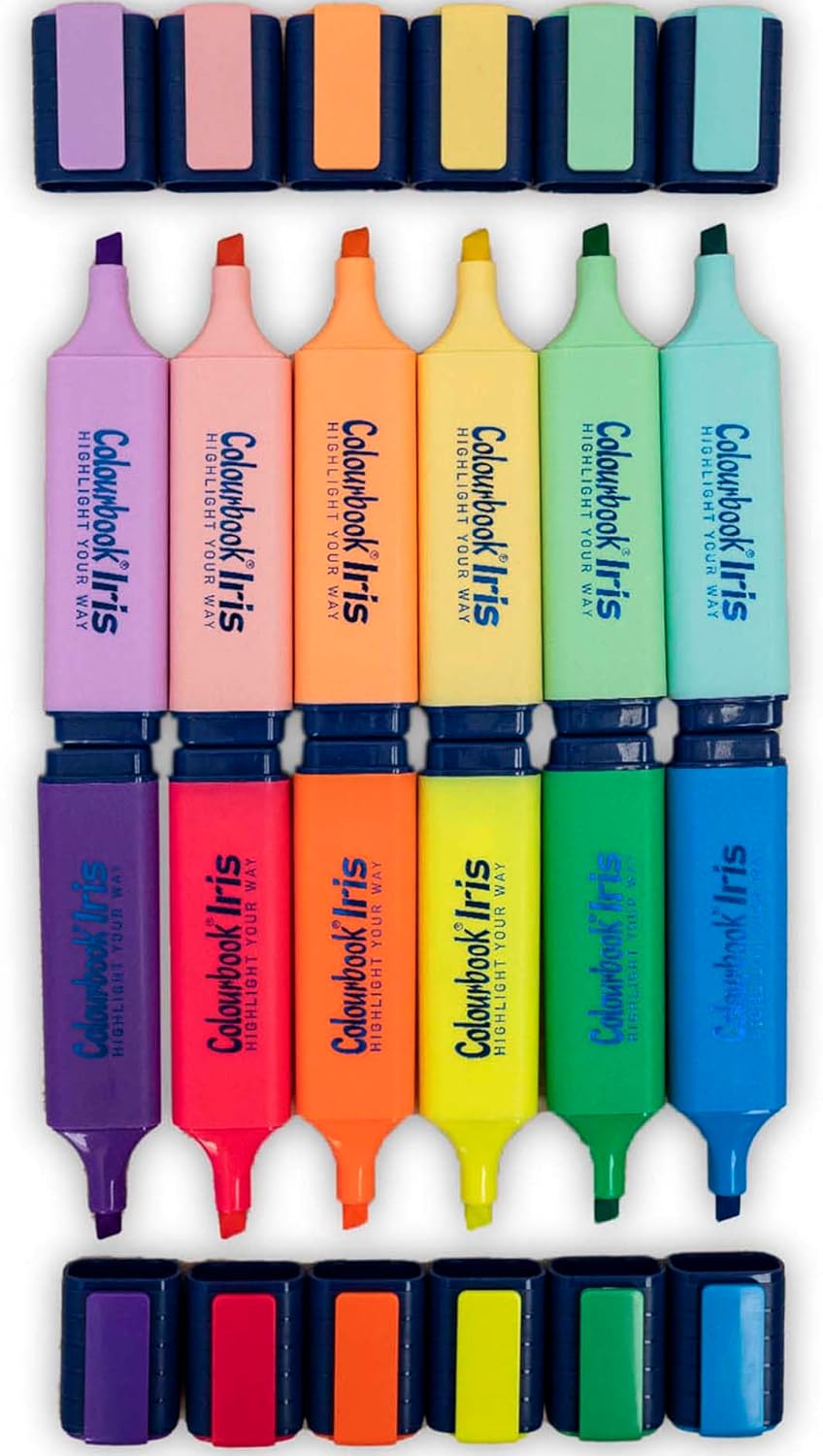 COLOURBOOK IRIS - Desk Set 12 Evidenziatori Light Selection