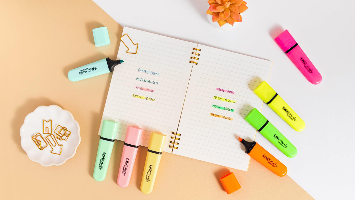 BIC SET 4 EVIDENZIATORI - Neon