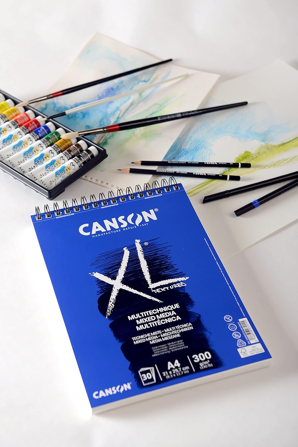 ALBUM SPIRALATO CANSON XL - 300gr Multitecnica 21x29,7 Grana Media