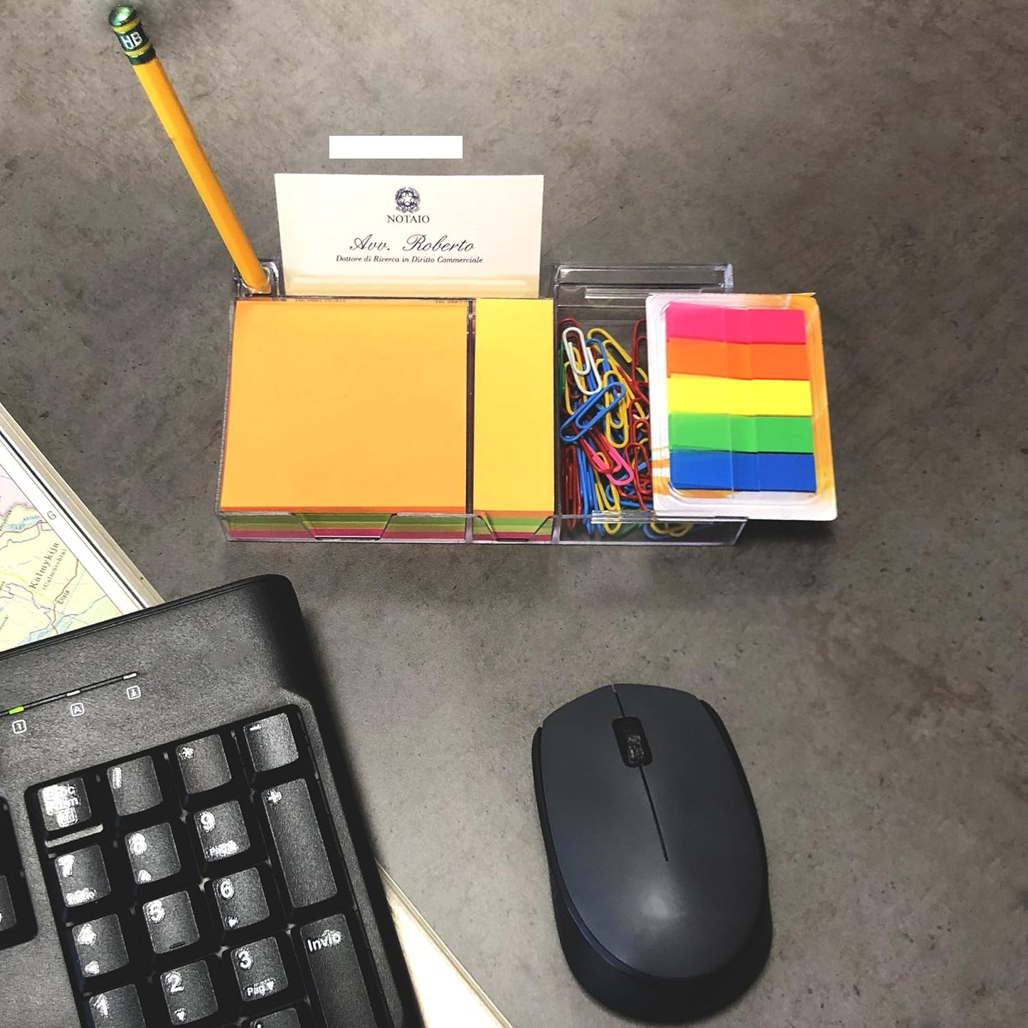 MEMOTAK SET DA SCRIVANIA - Basetta Con Accessori