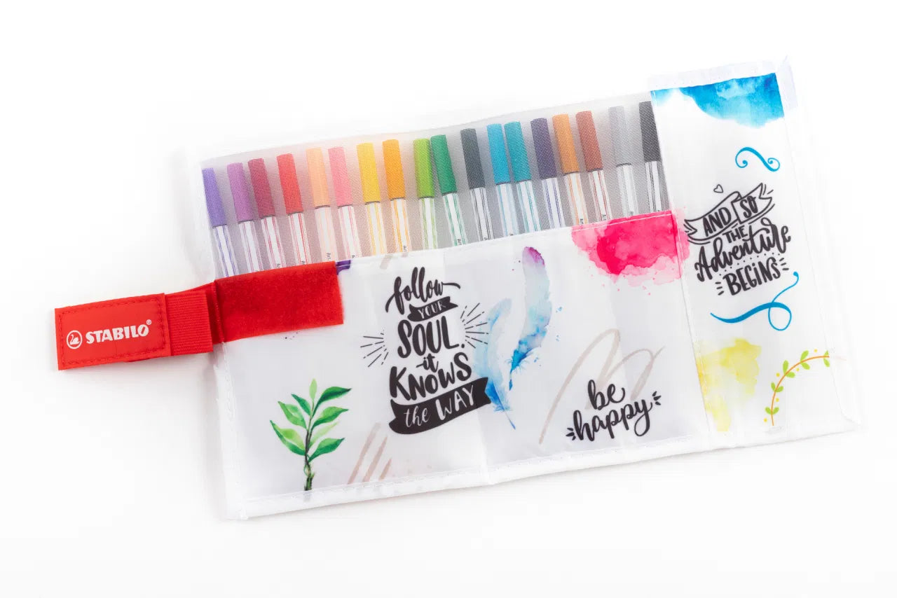 STABILO PEN 68 BRUSH - Rotolo 18 Pennarelli