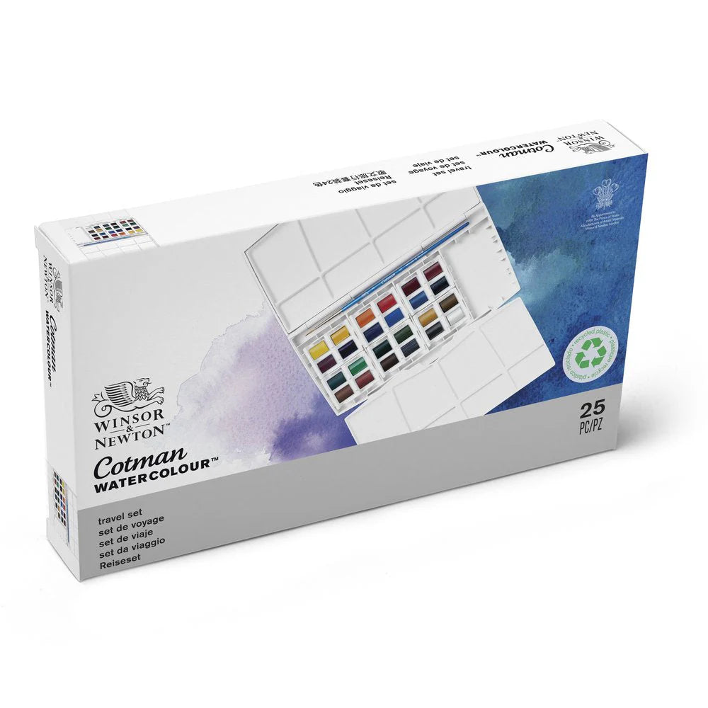 WINSOR & NEWTON COTMAN WATERCOLOURS - Travel Set 25pz