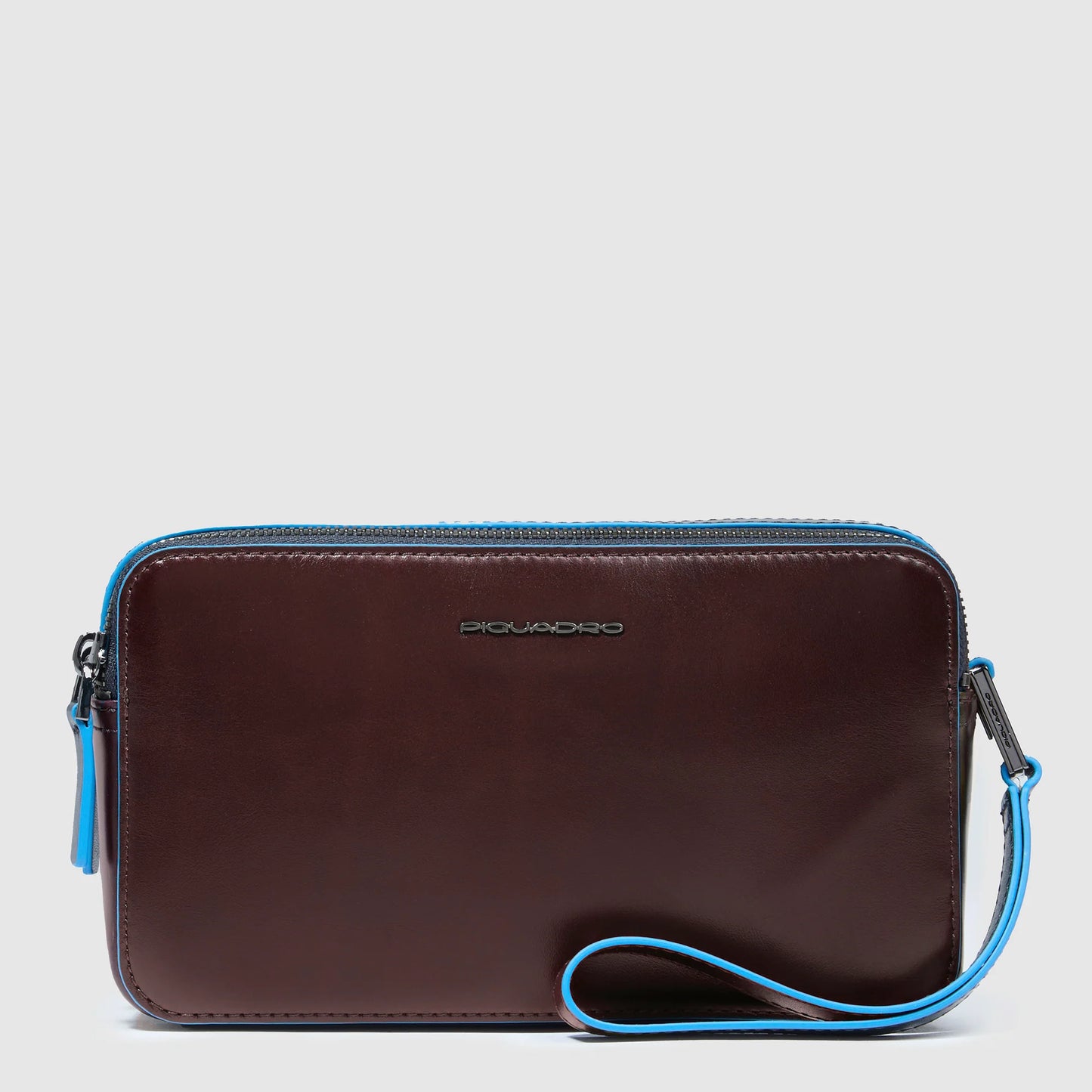 PIQUADRO - Pochette A Due Scomparti Mogano