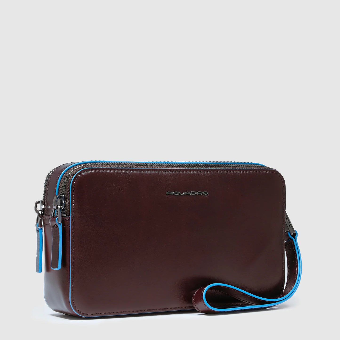 PIQUADRO - Pochette A Due Scomparti Mogano