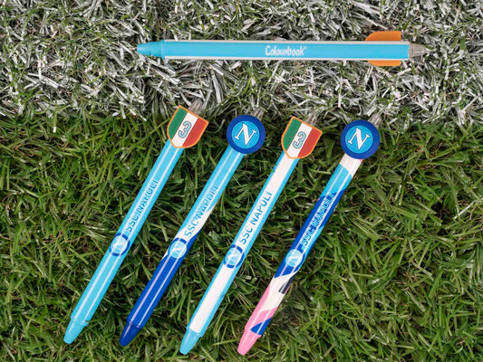 COLOURBOOK SSC NAPOLI - Penna A Scatto Limited Inchiostro Blu