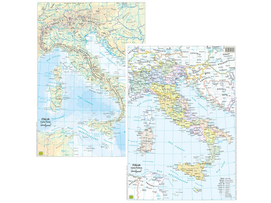 CARTINA GEOGRAFICA A3 PLASTIFICATA
