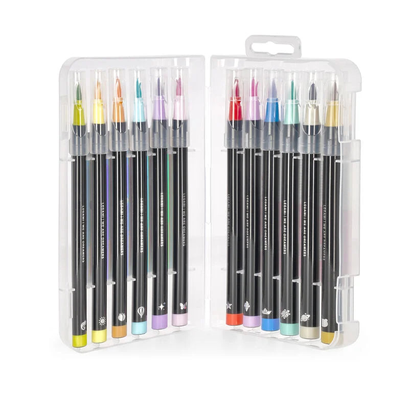 LEGAMI SET 12 PENNARELLI PUNTA PENNELLO - Brush Markers Pastel