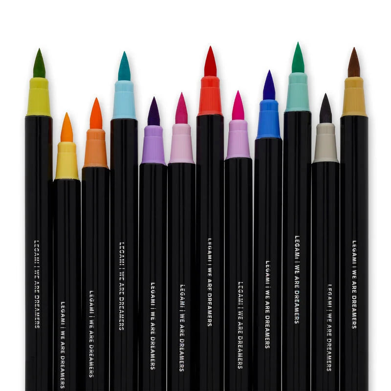LEGAMI SET 12 PENNARELLI PUNTA PENNELLO - Brush Markers Pastel