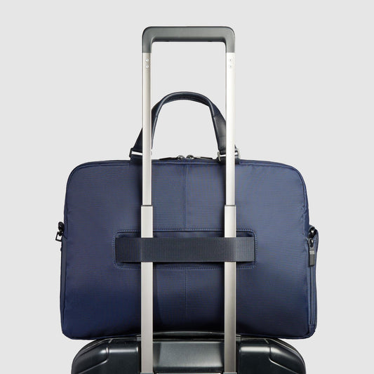 PIQUADRO - Borsa Porta Pc 15,6" In Tessuto Riciclato Blu