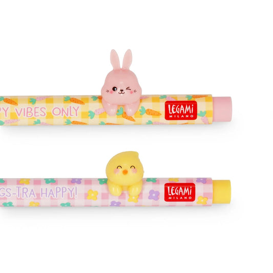 LEGAMI - Set di 2 Penne Gel Lovely Friends Hoppy Easter
