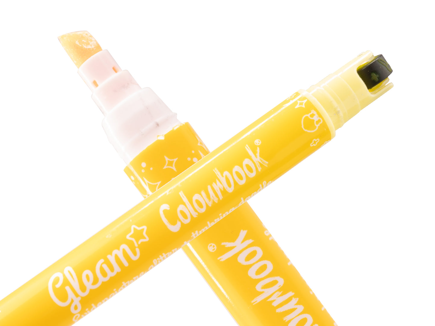 COLOURBOOK SET 3 EVIDENZIATORI GLEAM LILLA - Evidenziatori Glitterati Con Timbrino