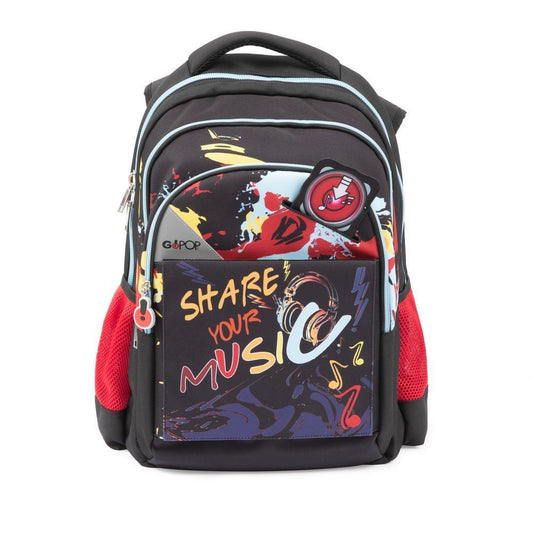 GO POP - Zaino Modello Round Tiger Beats 3 Scomparti