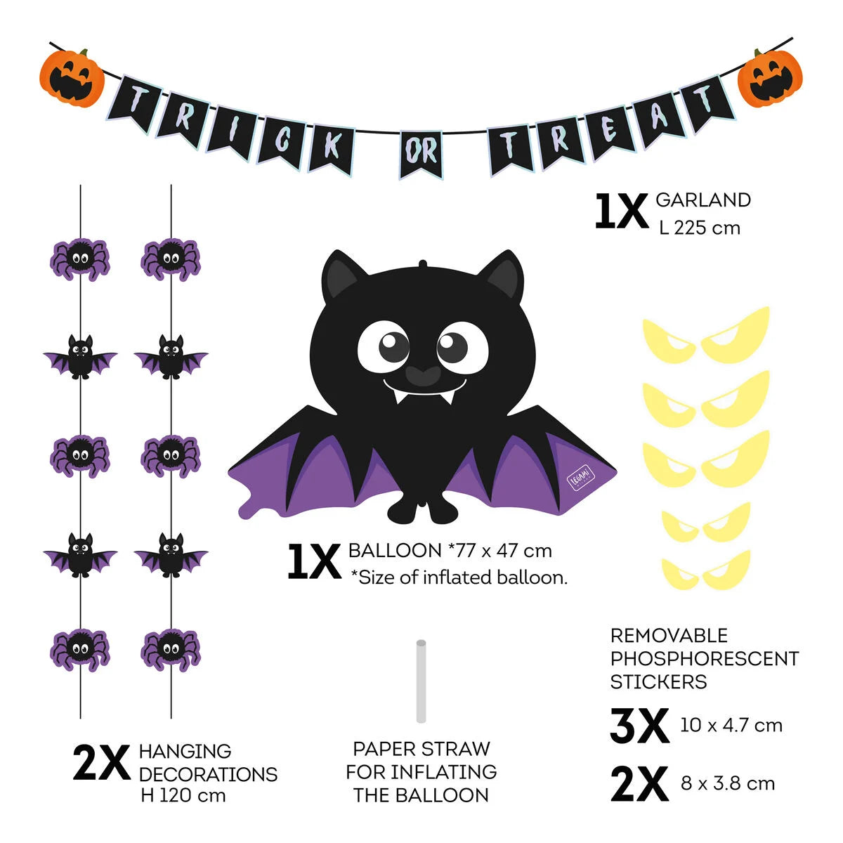 LEGAMI - Set Decorazione Porta Halloween Trick Or Treat