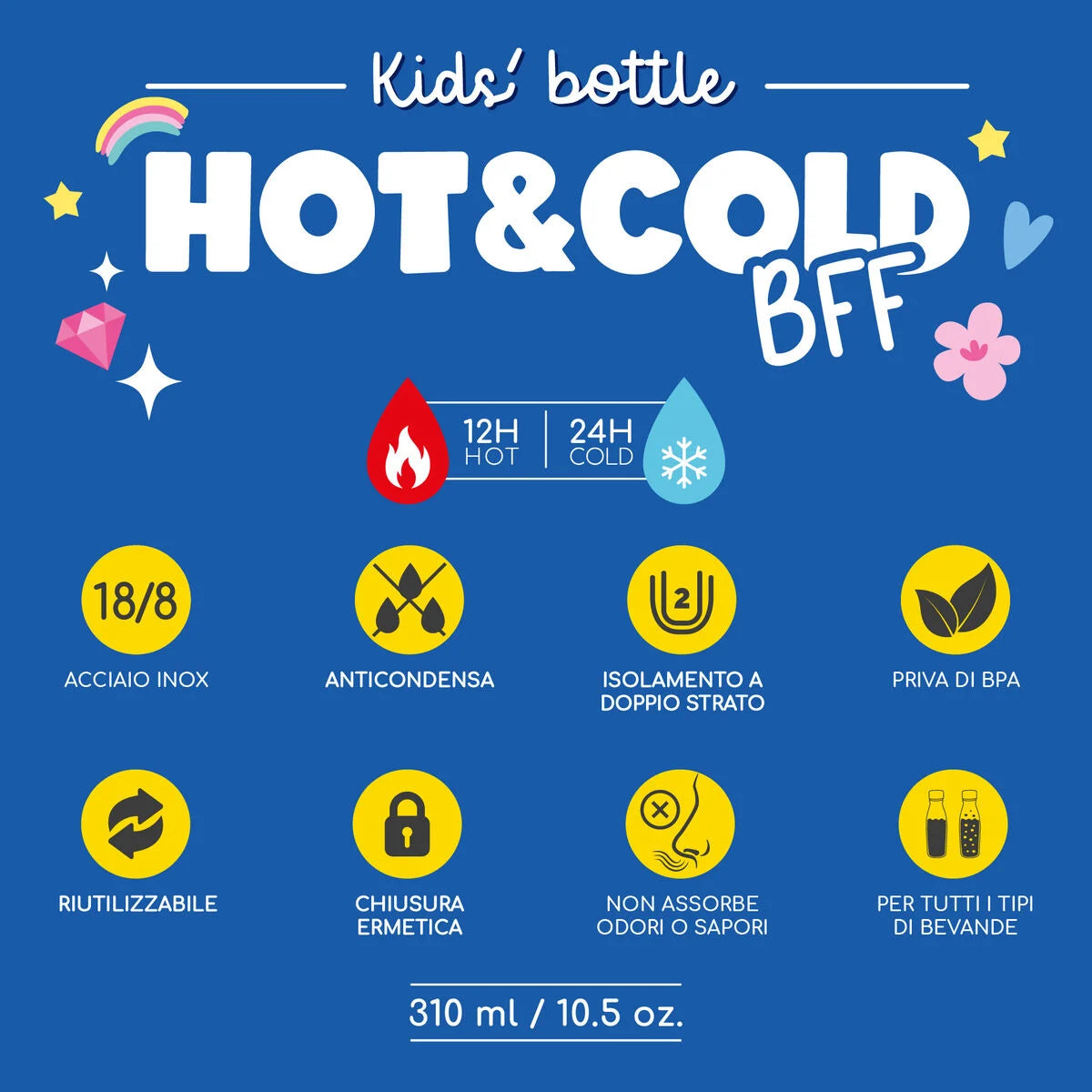 LEGAMI - Borraccia Termica Hot&Cold BFF Unicorn