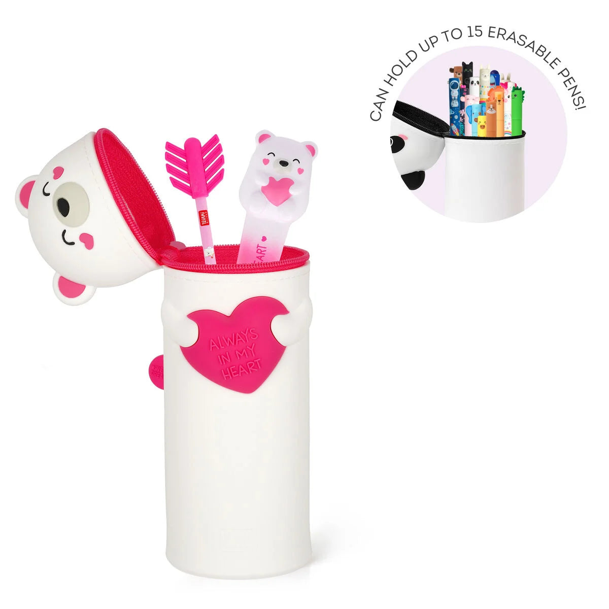 LEGAMI ASTUCCIO KAWAII WHITE BEAR - In Morbido Silicone