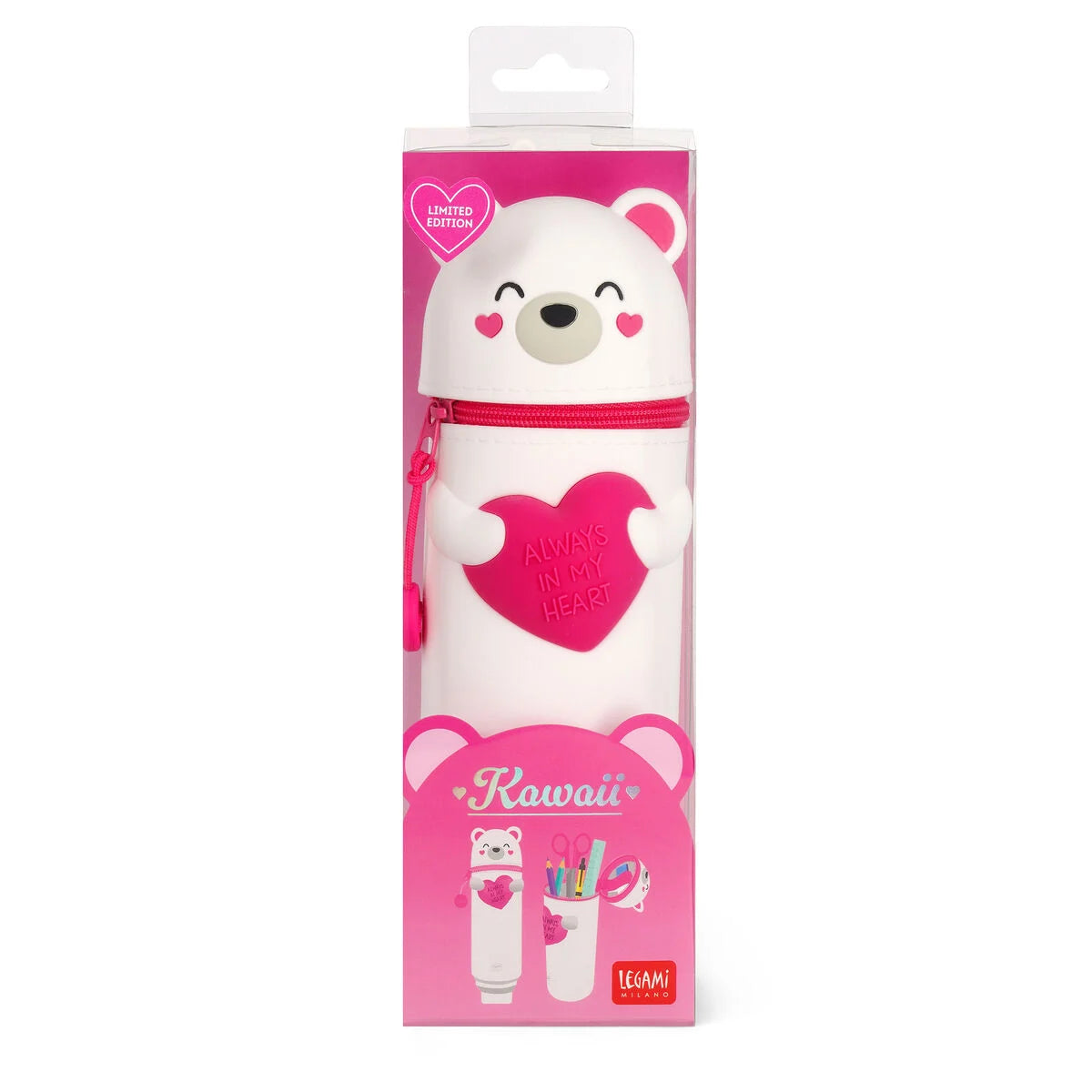 LEGAMI ASTUCCIO KAWAII WHITE BEAR - In Morbido Silicone