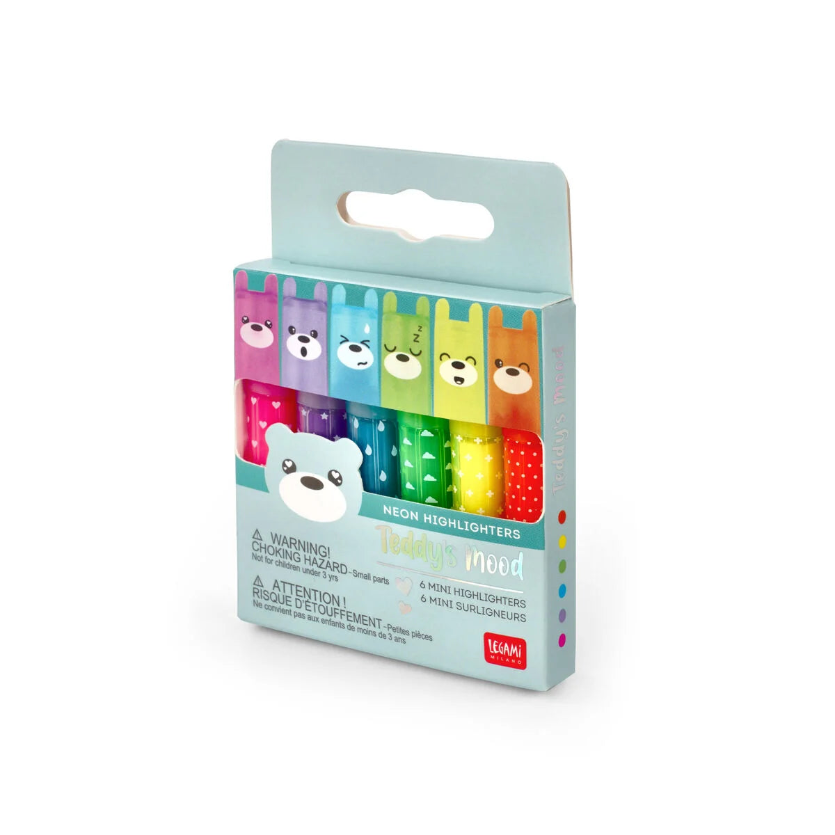 LEGAMI SET MINI EVIDENZIATORI - Teddy's Mood 6pz