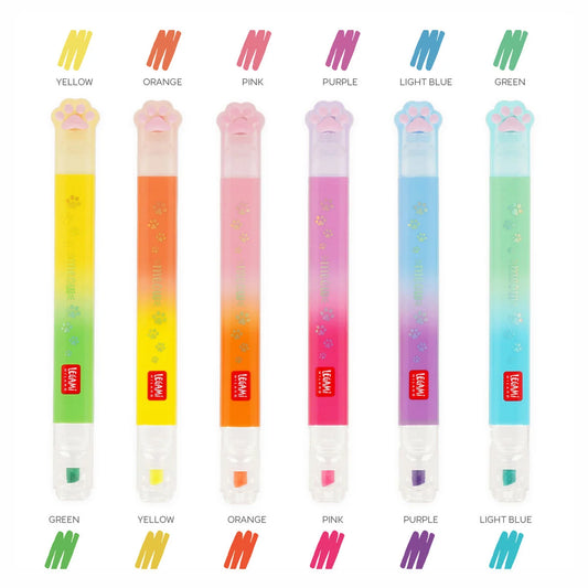 LEGAMI - Set Di 6 Evidenziatori Doppia Punta Kitty Meow