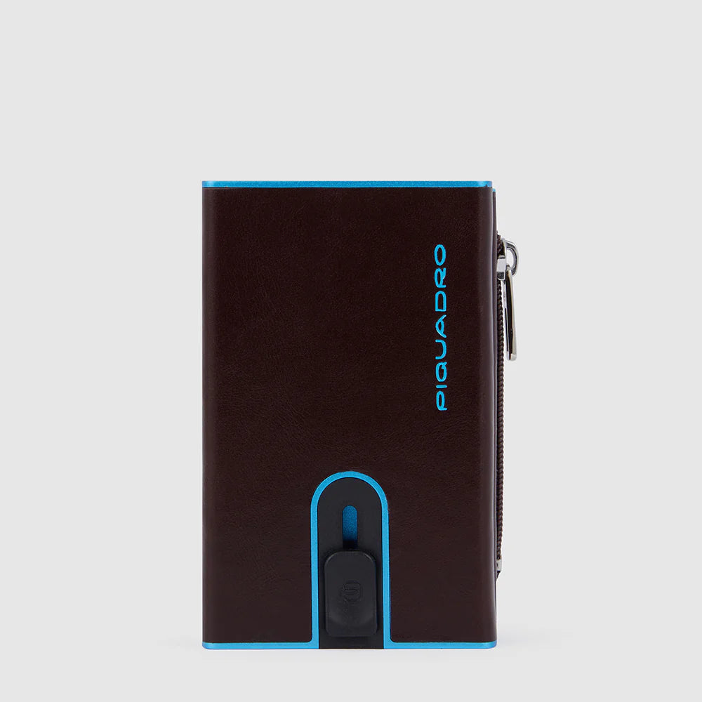 PIQUADRO - Portacarte Con Portamonete Mogano