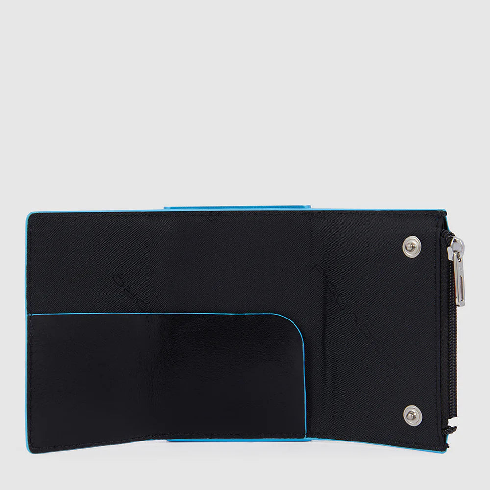 PIQUADRO - Portafoglio Compatto Con Portamonete Nero