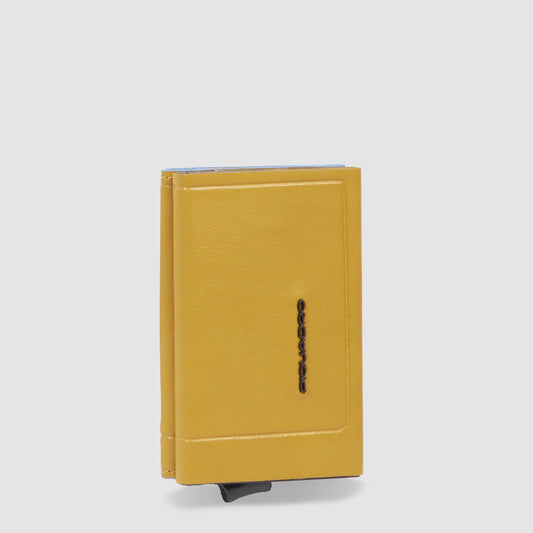PIQUADRO - Portacarte Con Portamonete Giallo