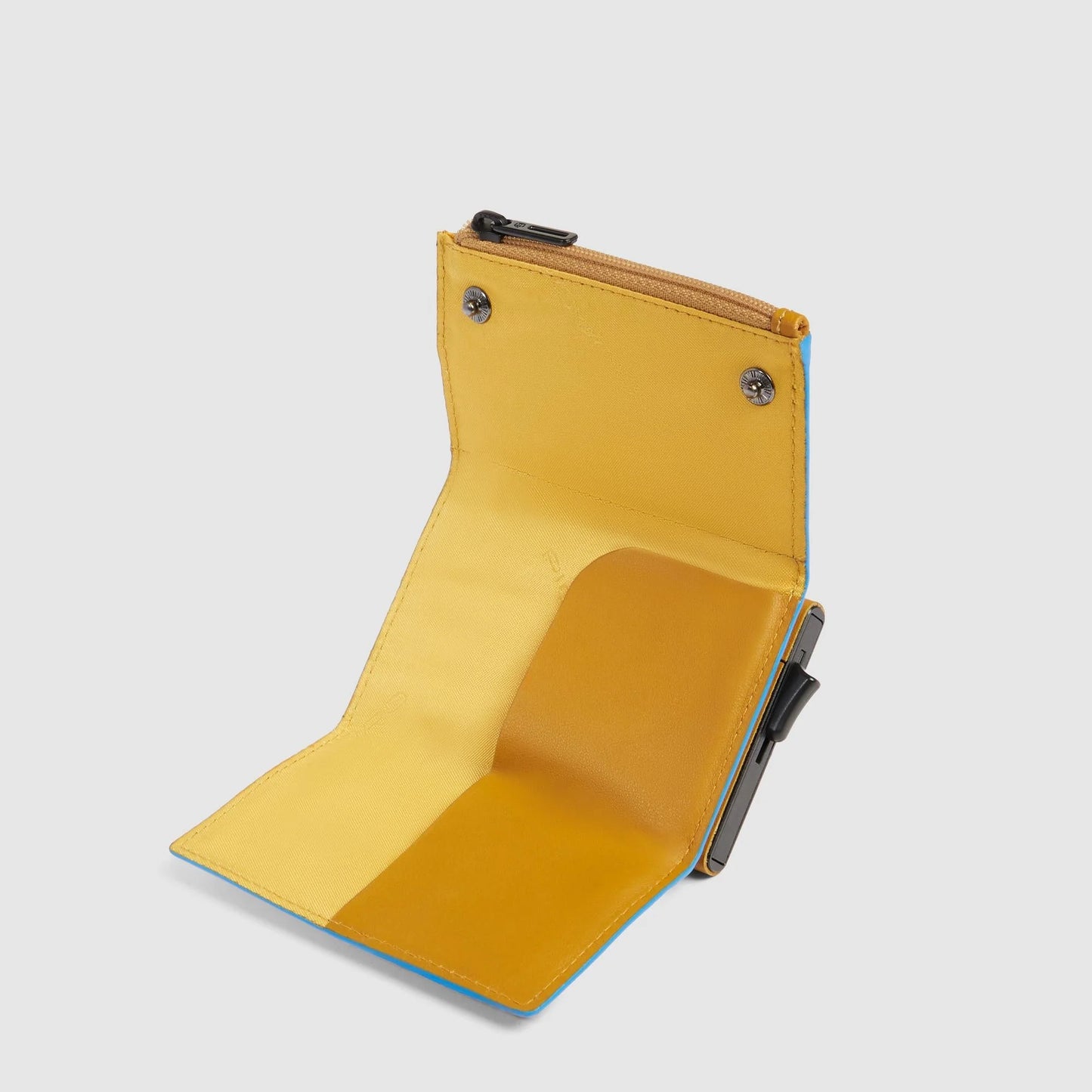 PIQUADRO - Portacarte Con Portamonete Giallo