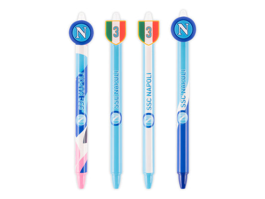 COLOURBOOK SSC NAPOLI - Penna A Scatto Limited Inchiostro Blu