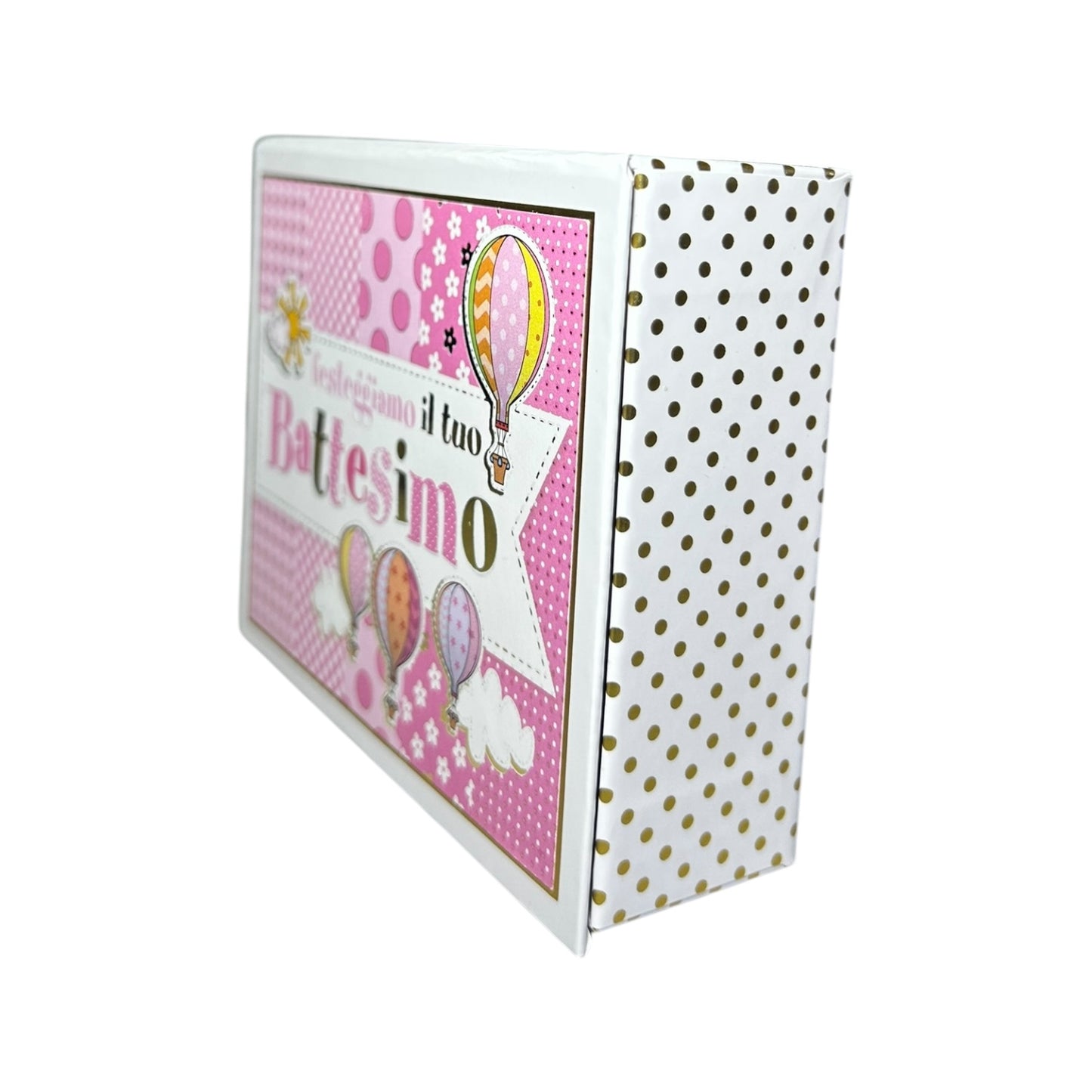 SCATOLINA AUGURALE SONORA - Battesimo Rosa