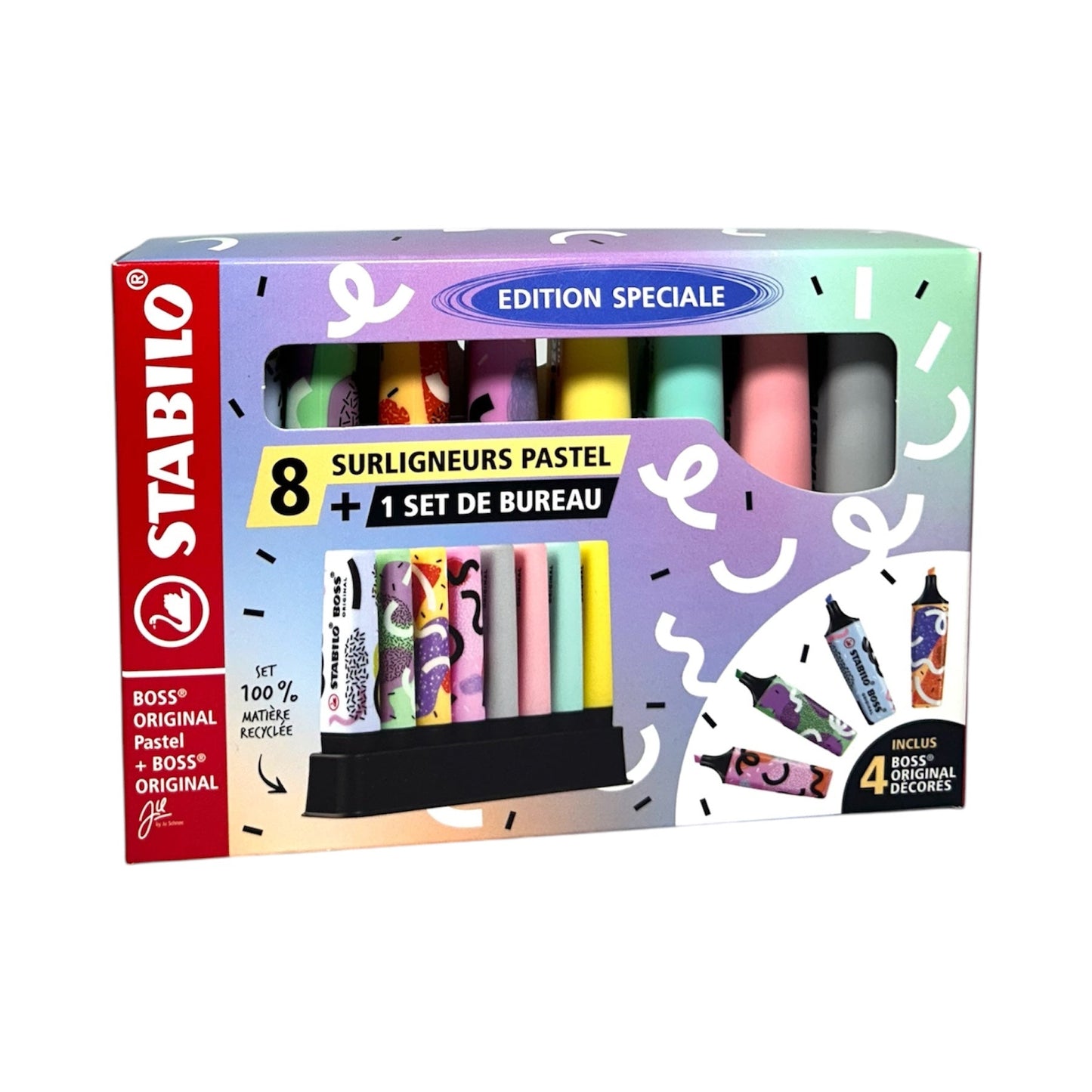STABILO BOSS ORIGINAL PASTEL Desk Set - 4 Pastel & 4 by Ju Schnee