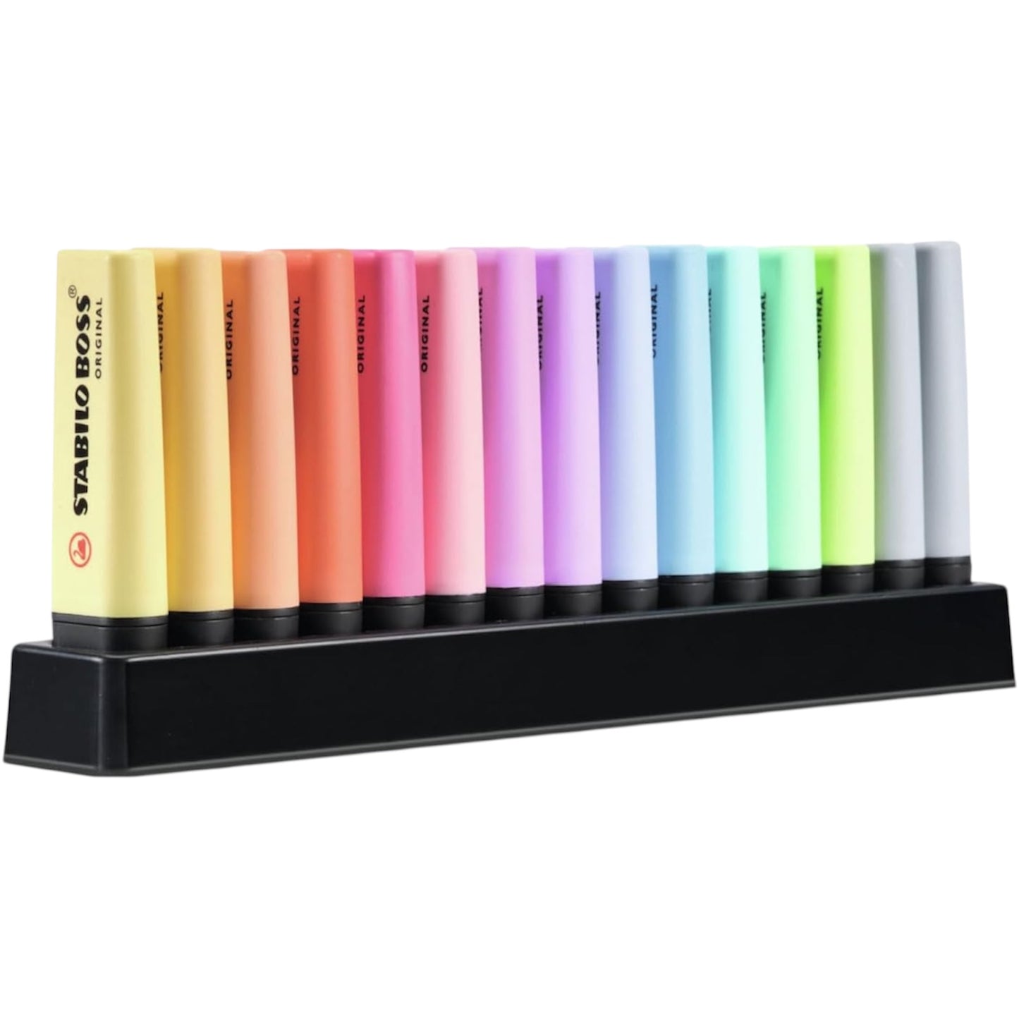 STABILO BOSS ORIGINAL - Confezione 15 Evidenziatori Pastel + 1 Deskset