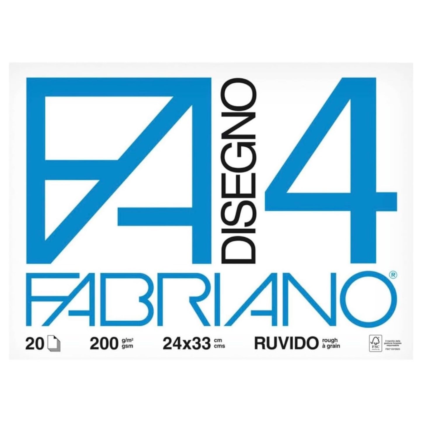 BLOCCO DA DISEGNO FABRIANO F4 - 24x33 Con Fogli Ruvidi