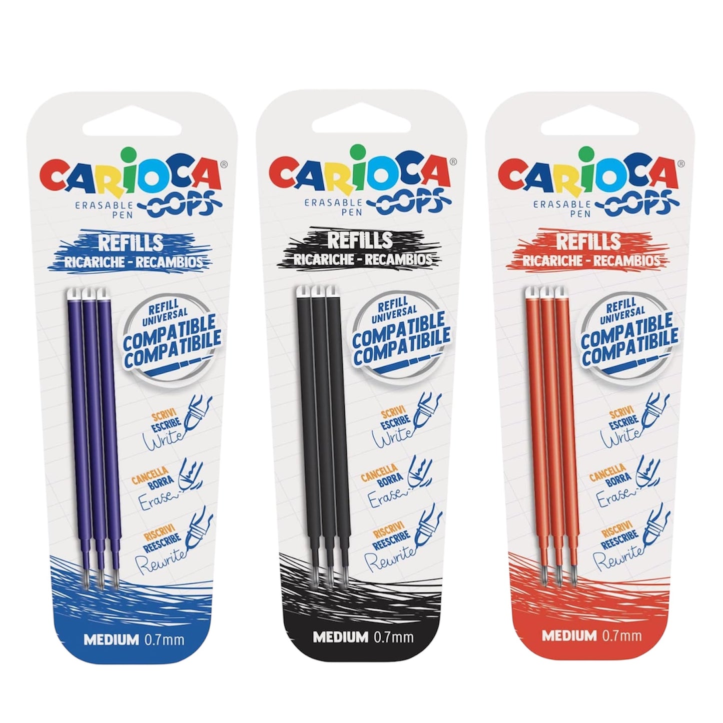 CARIOCA OOPS REFILL - Confezione Da 3 Pz