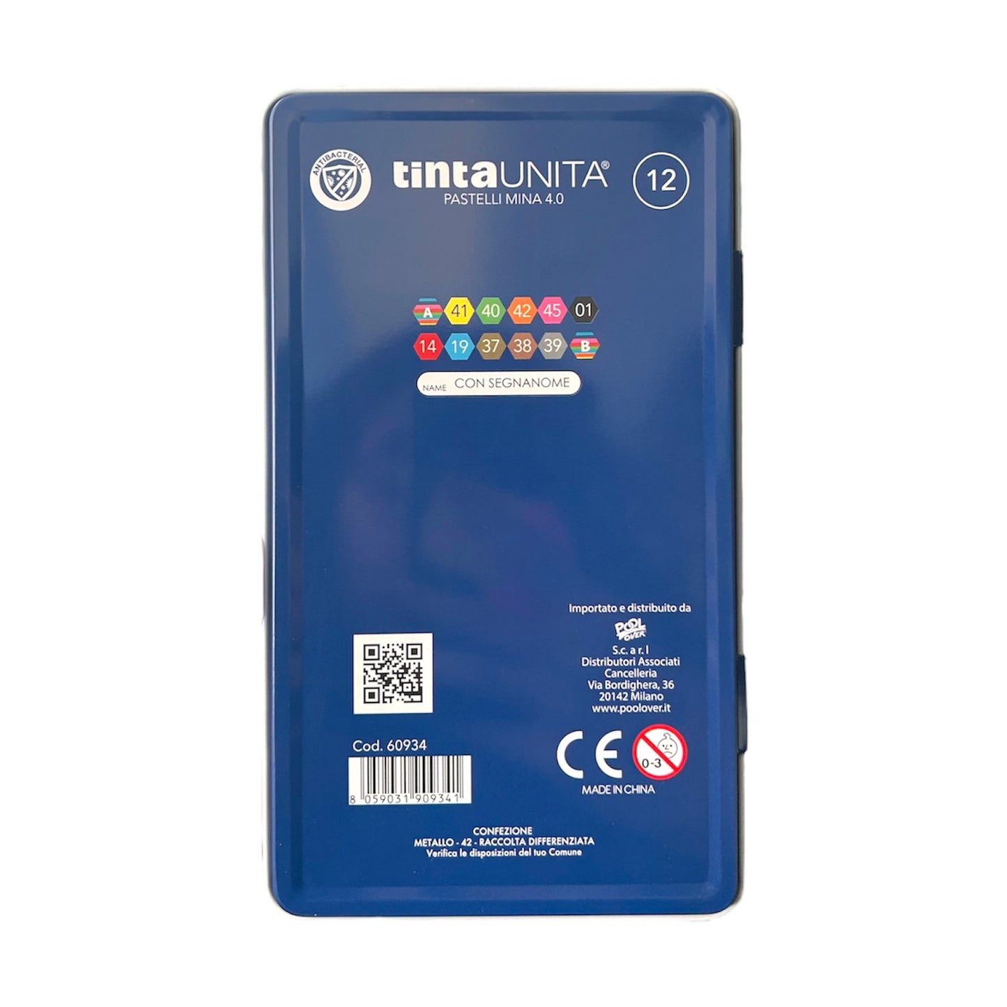 TINTA UNITA SET 12 PASTELLI - Scatola In Metallo Mina 4.0