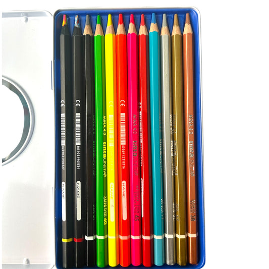 TINTA UNITA SET 12 PASTELLI - Scatola In Metallo Mina 4.0