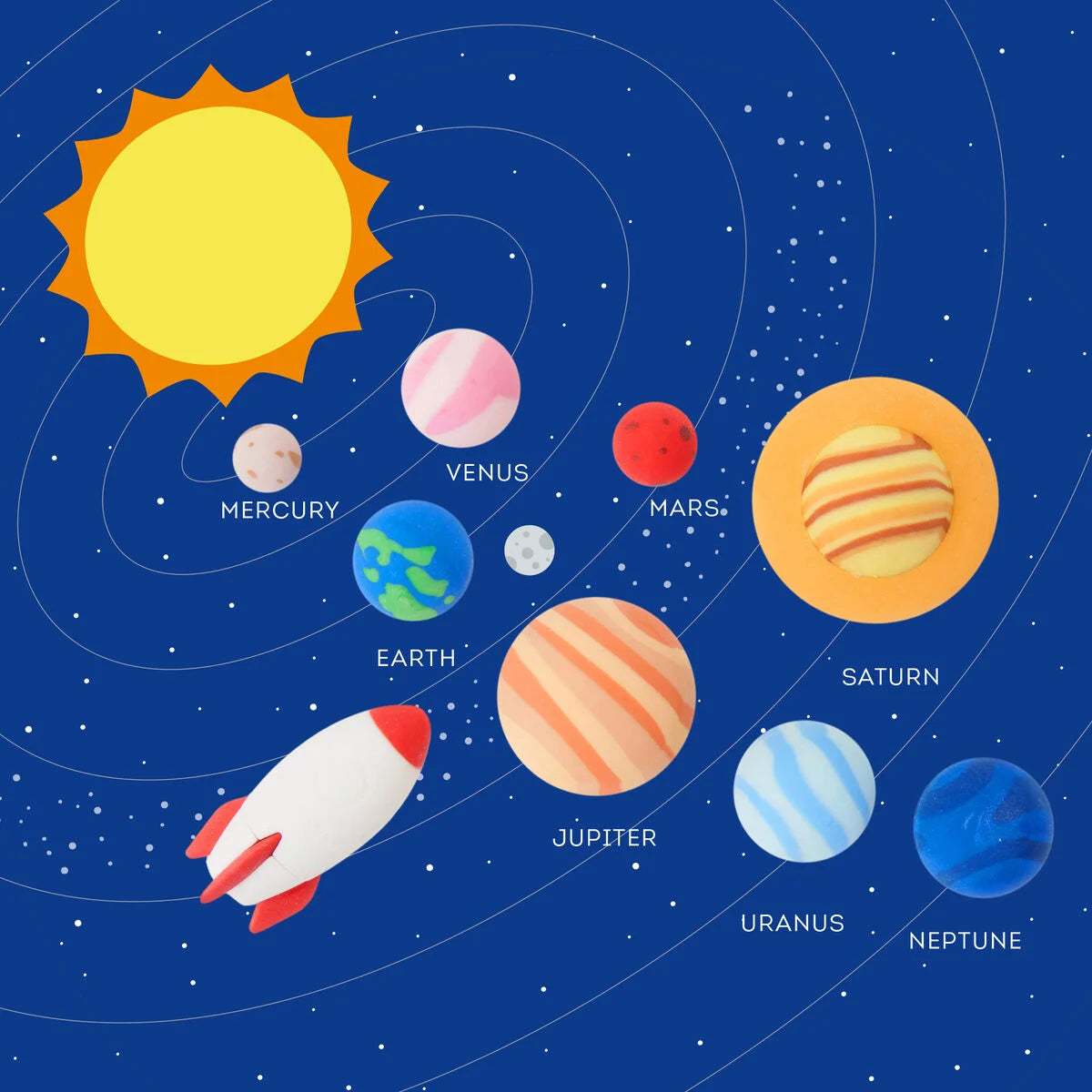 LEGAMI SET DI 9 GOMME - Solar System