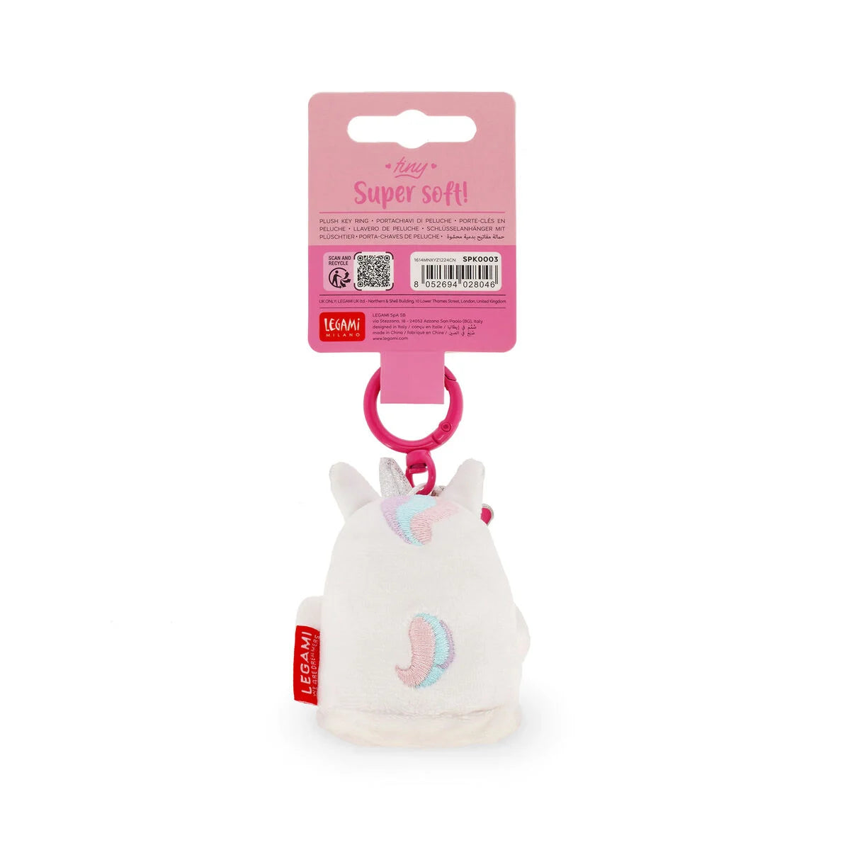 LEGAMI - Portachiavi Di Peluche Unicorn Tiny Super Soft!